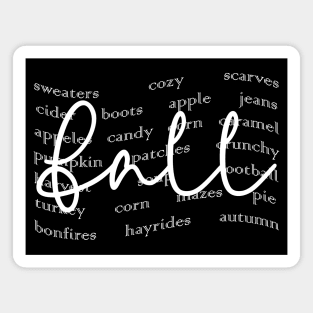 Fall Words Autumn Thanksgiving Fall Graphic Autumn Magnet